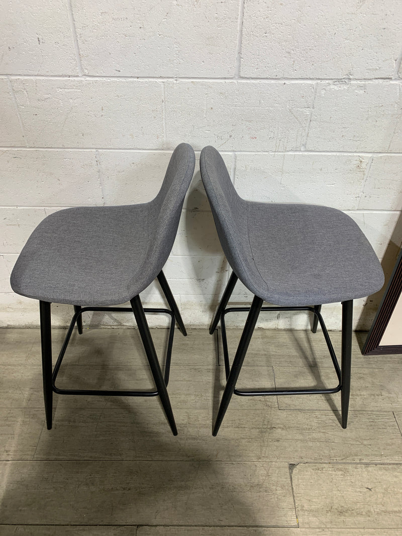 Palmetto Grey Barstools (Pair)