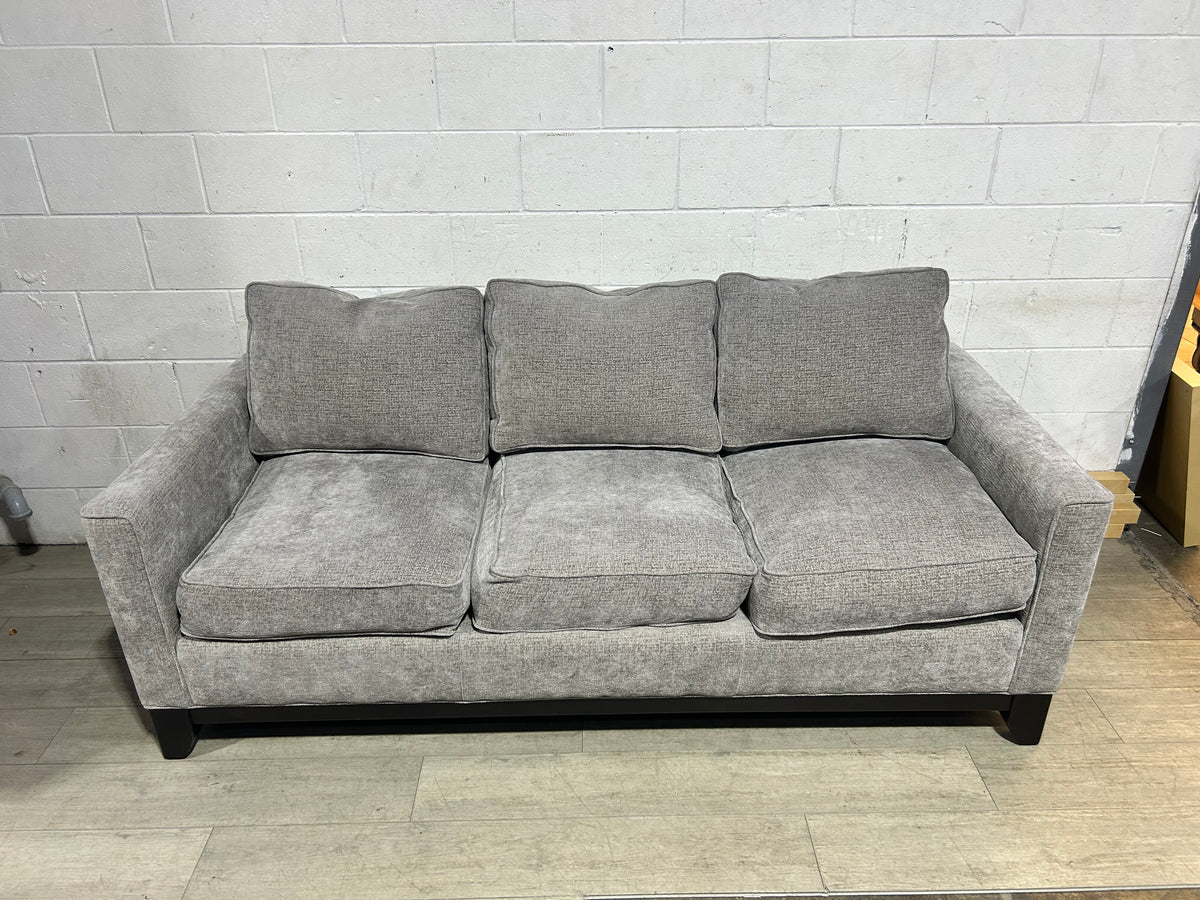 Barrymore Grey Velvet Sofa
