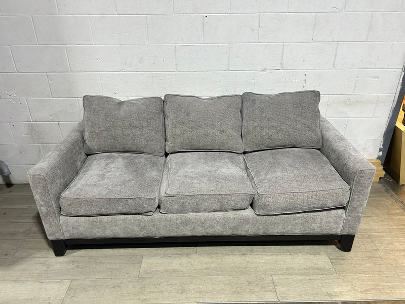 Barrymore Grey Velvet Sofa
