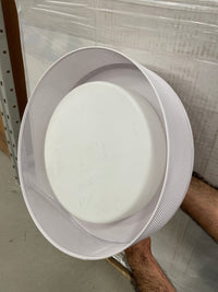 White Metal Mesh Semiflush Ceiling Lamp