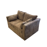 56-Inch Brown Sued Love Seat