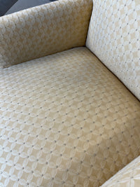 25"W Yellow Embroidered Accent Chair