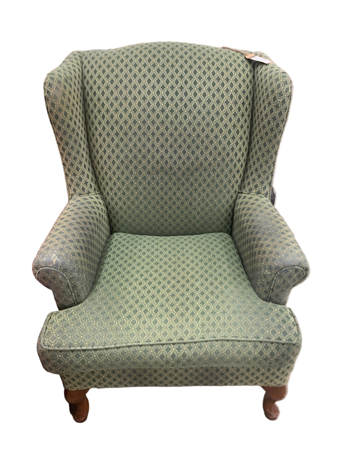 Green Diamond-Like Pattern Armchair