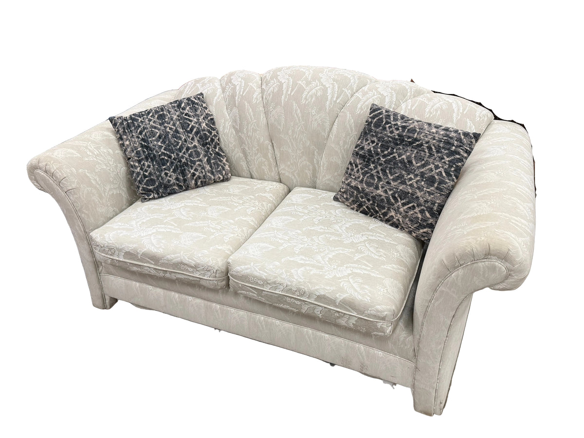 White Seashell Styled Loveseat