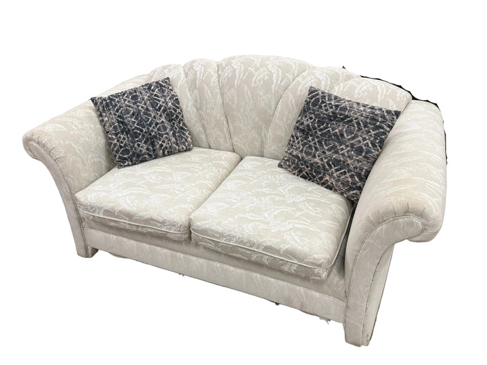 White Seashell Styled Loveseat