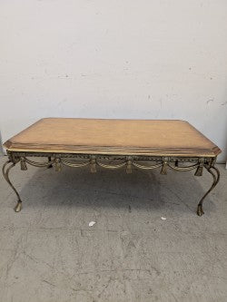 Vintage Louis XVI Coffee Table With Brass Legs