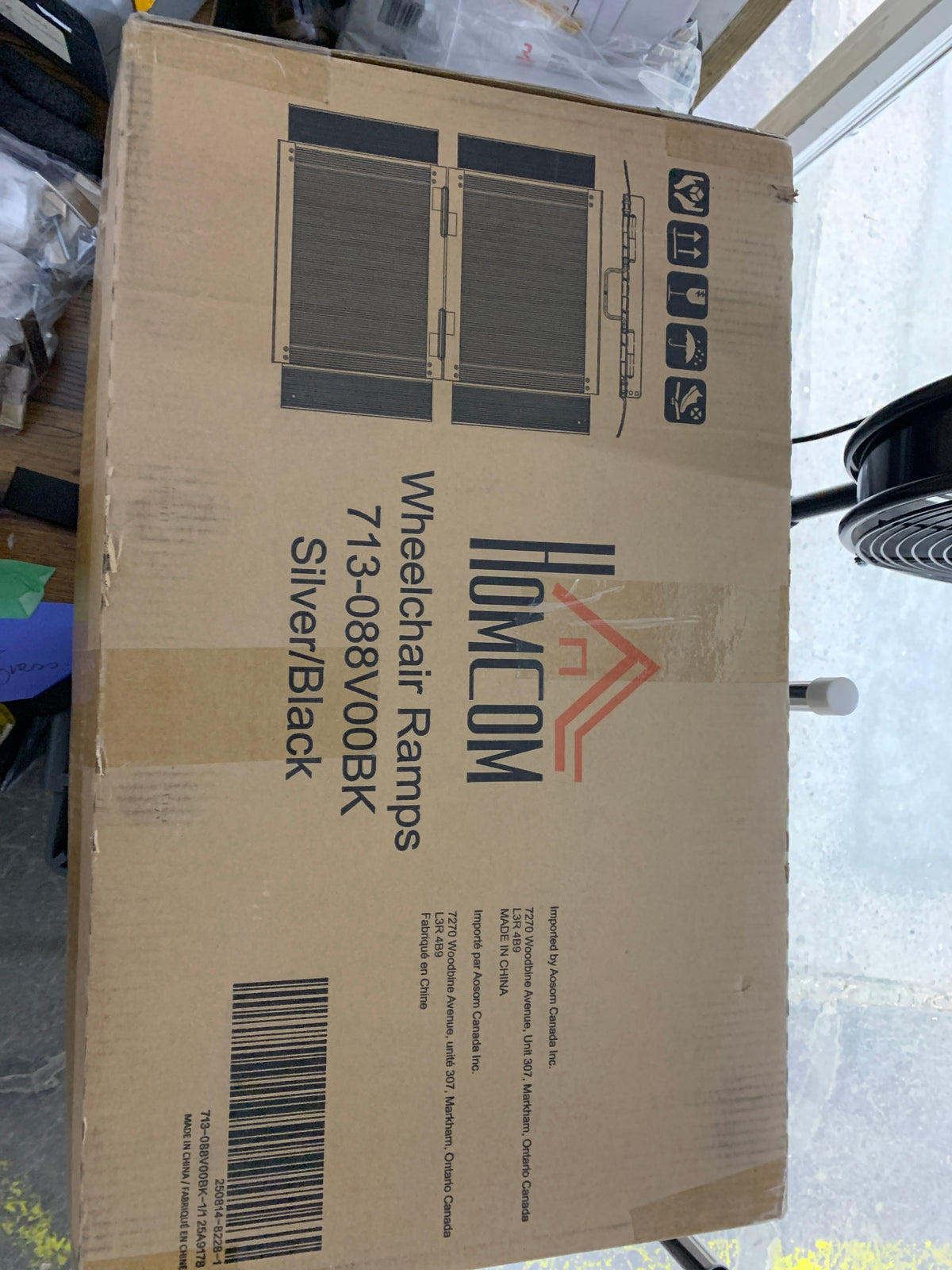 HOMCOM 2feet Portable Wheelchair Ramp Aluminum Threshold