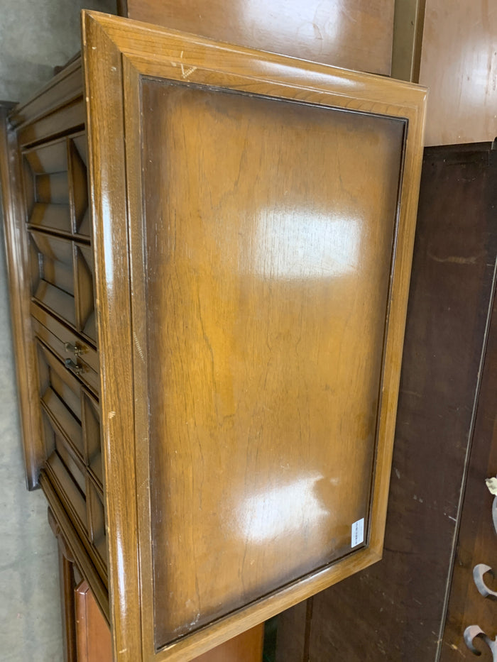 Warm Honey Brown Entertainment Unit with Wheels