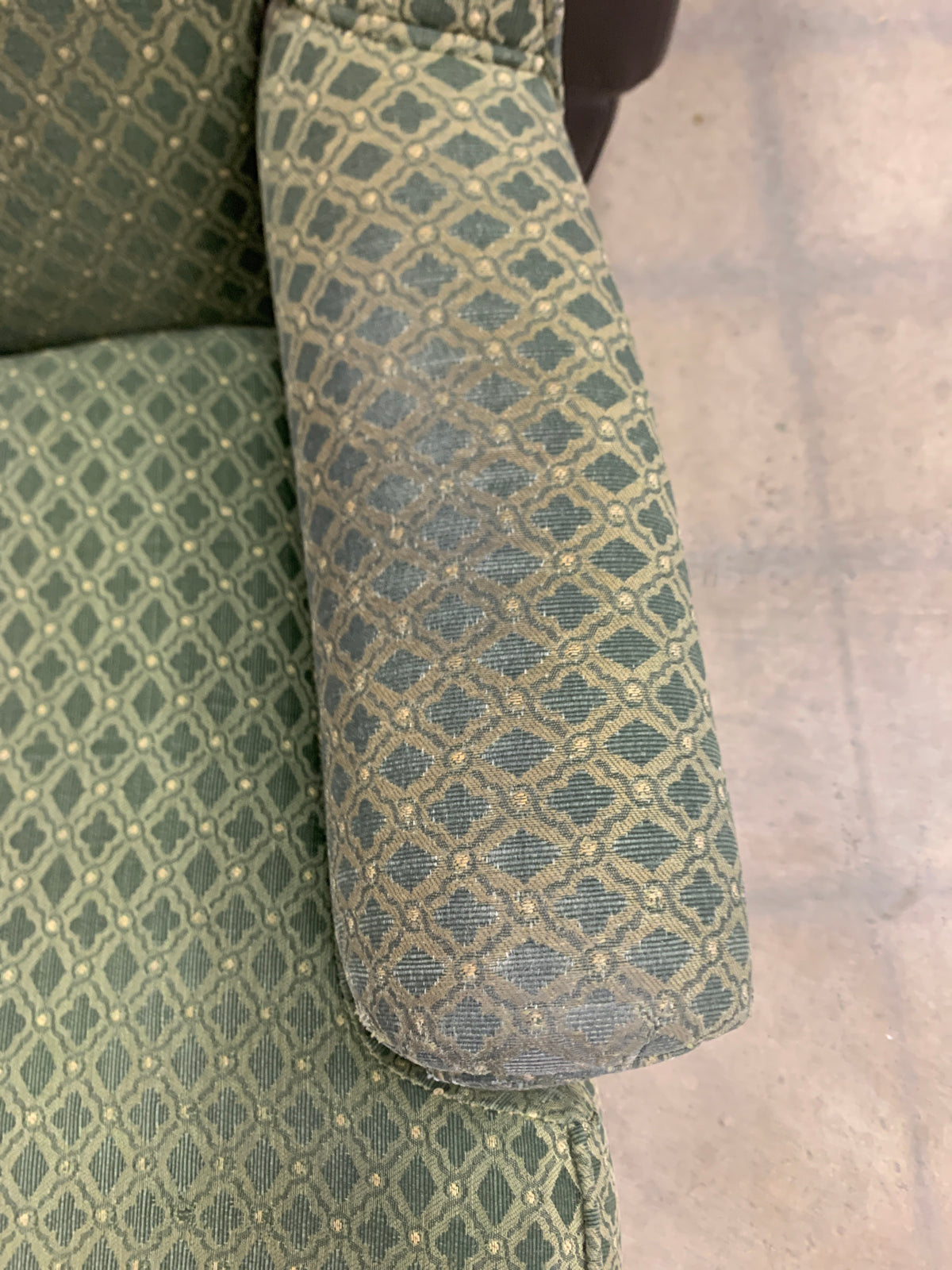 Green Diamond-Like Pattern Armchair