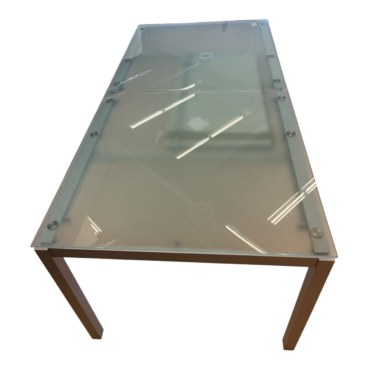 Contemporary Dining Table With Metal Base