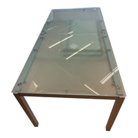 Contemporary Dining Table With Metal Base