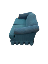 Teal Loveseat with Skirted Bottom