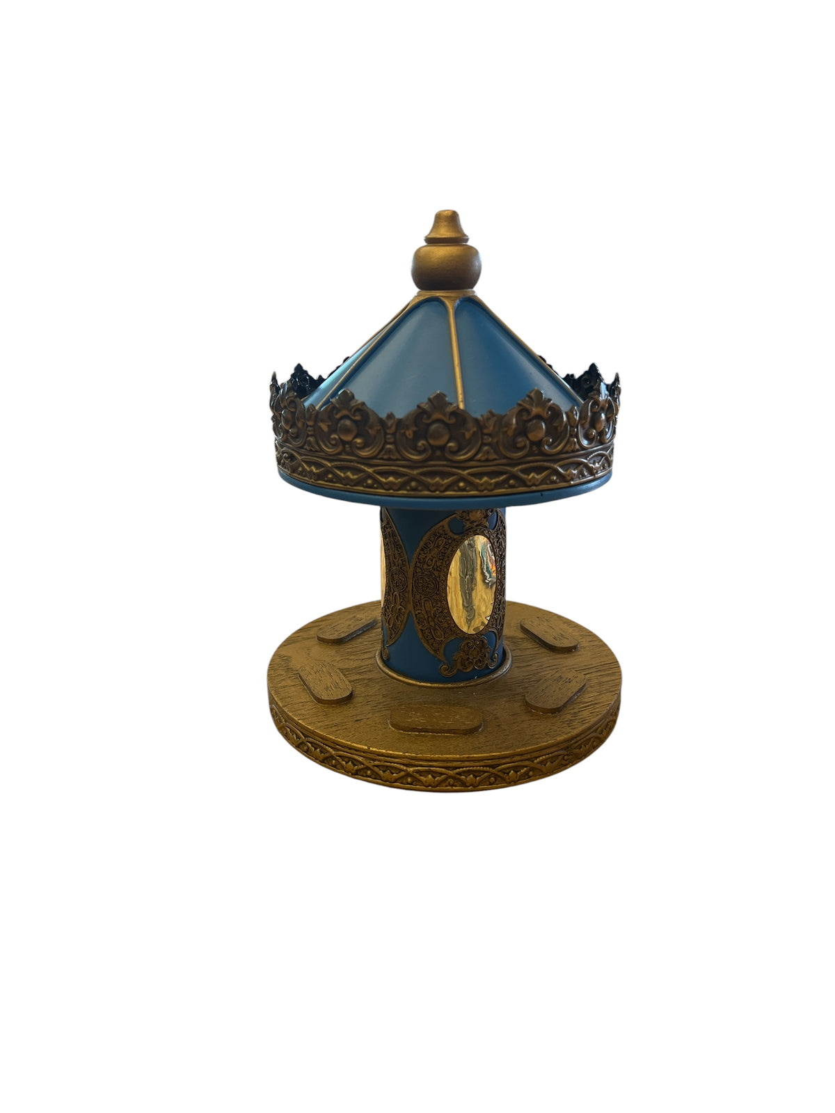 Hudson Pewter Blue Top Carousel Animal Decorative Set