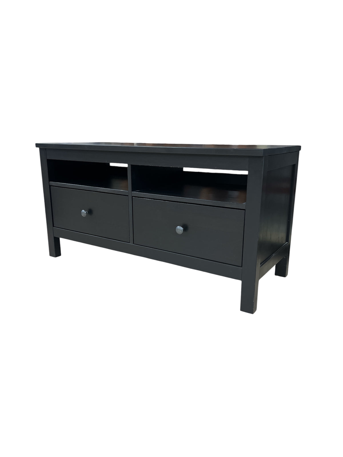 Black TV Stand with 2 Drawers