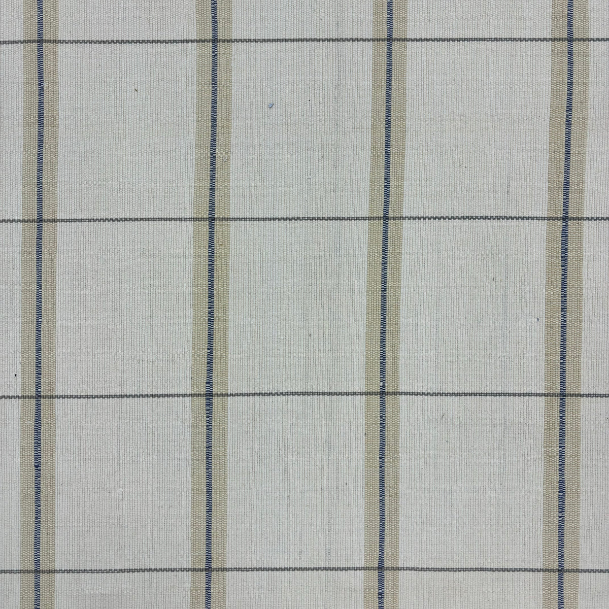 6×8-ft Beige Grid Rug – Handwoven Cotton Flatweave, 284