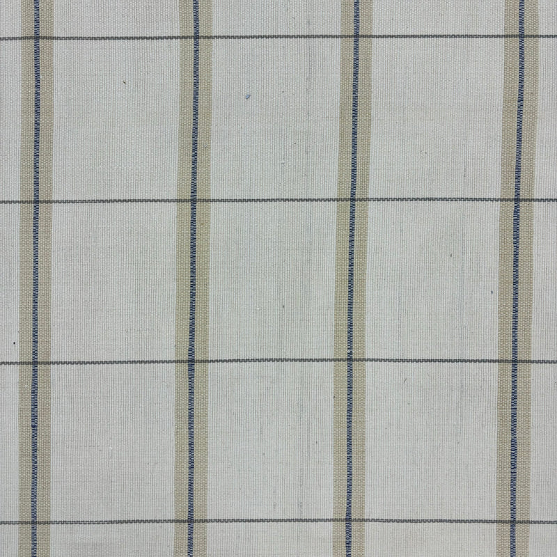 6×8-ft Beige Grid Rug – Handwoven Cotton Flatweave, 284