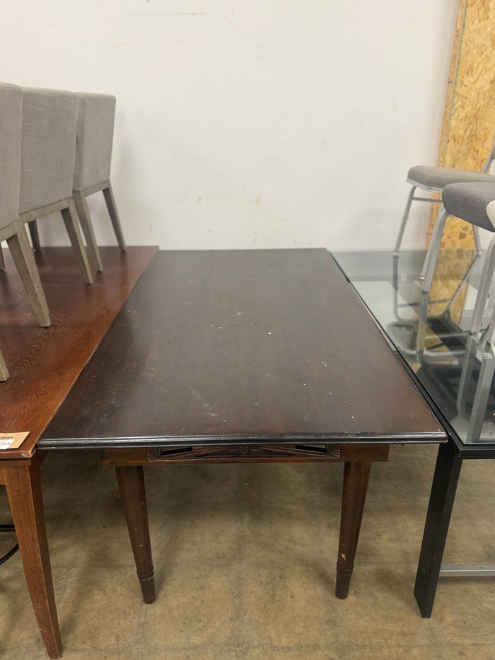 Black Brown Solid Wood Dining Table