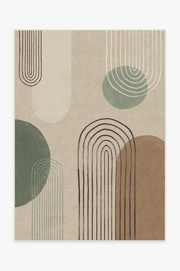 Runda Natural Sage Tufted Rug 5ft x 7ft