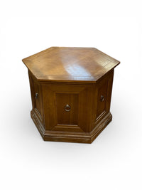 Solid Wood Hexagon Accent Table
