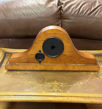 Vintage Quartz Wood Mantel Clock – Classic Tambour Style