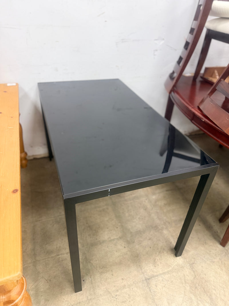 Black Rectangular Dining Table Set