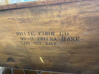 Burl & Walnut Cabinet on Aluminum Tubular Base