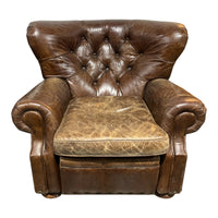 Distressed Leather Recliner