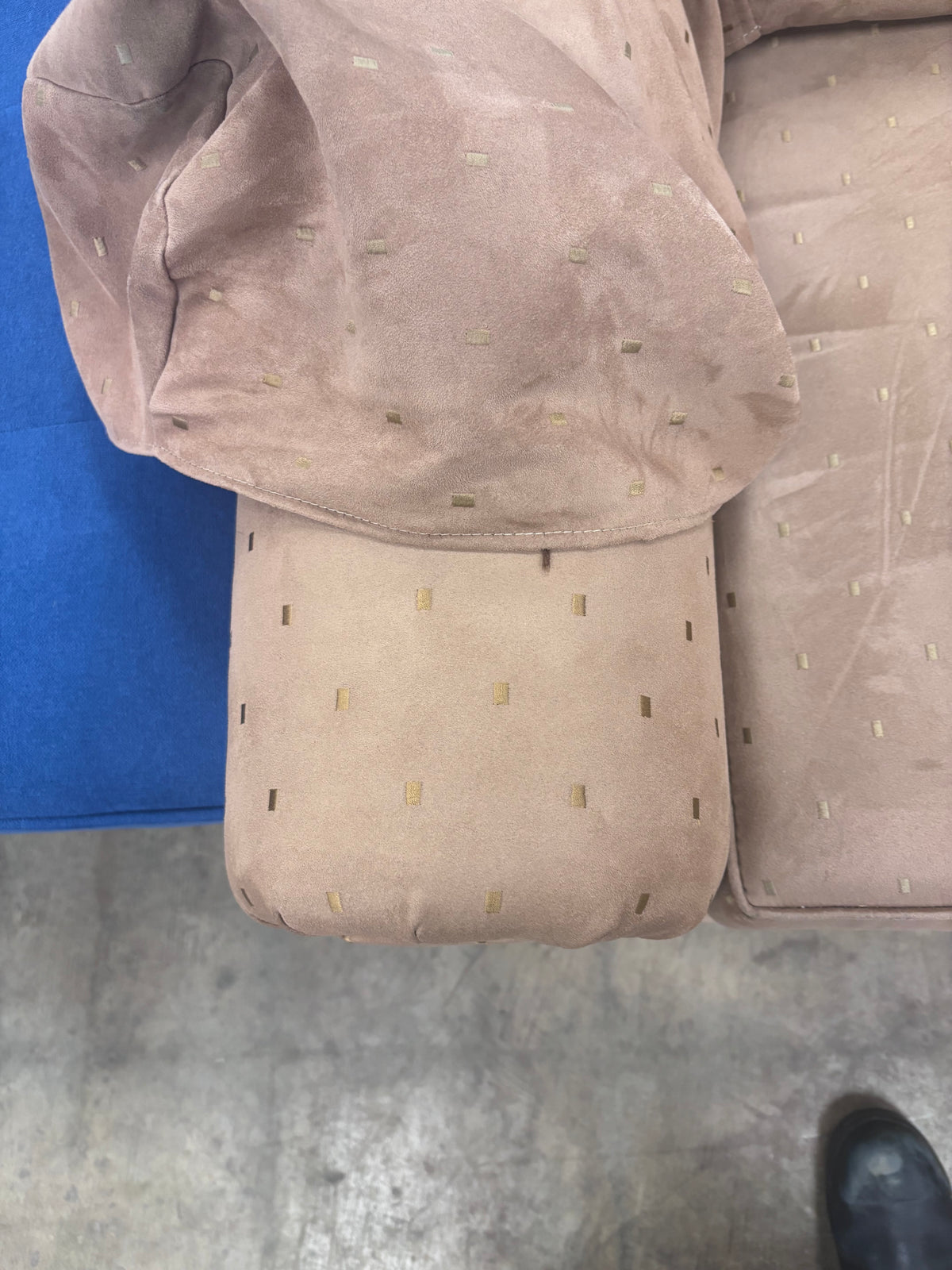 Dusty Rose Patterned 3-Seater Sofa