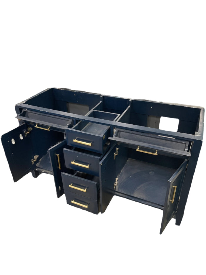 Navy Blue and Gold Vanity