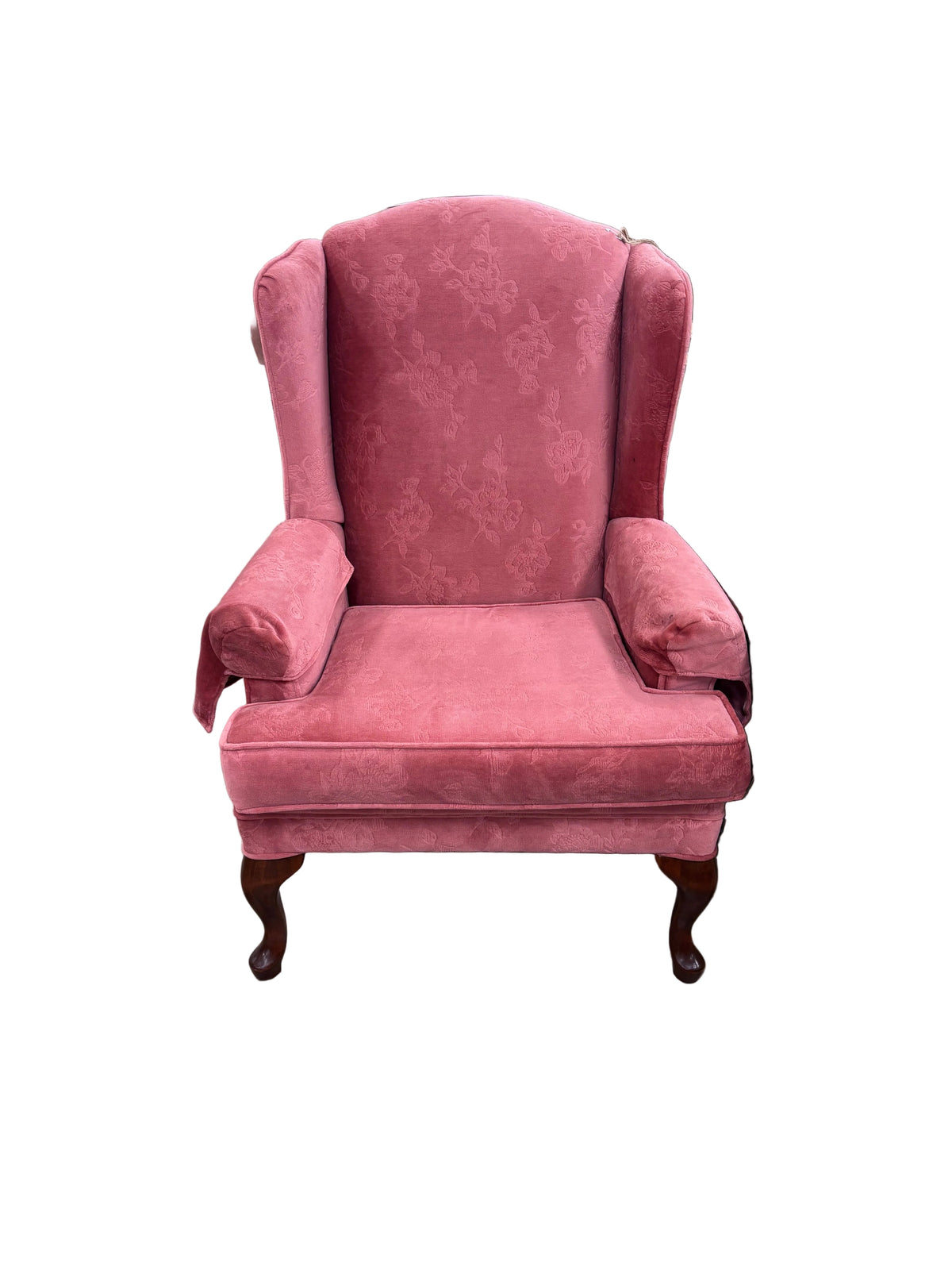 Queen Anne Style Wingback Chair