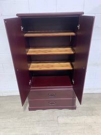 Maroon Red Bedroom Cabinet
