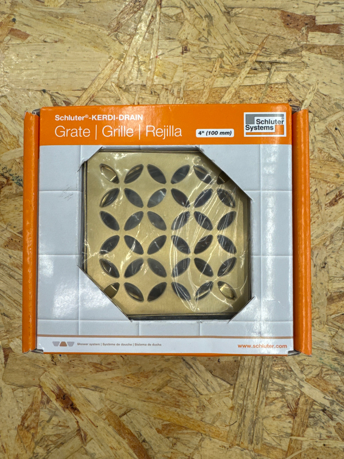 Schluter Kerdi-Drain Gold Floral Drain Grate