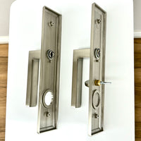 Tampa Entry Lockset Trim with Rectangular Escutcheon – Satin Nickel