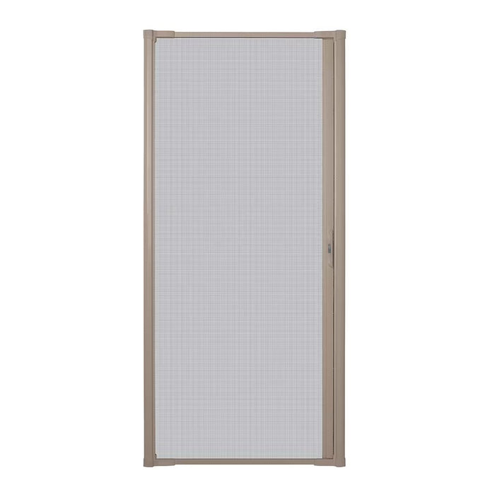 36-inch x 84-inch Retractable Single Entry Screen Door in Sand