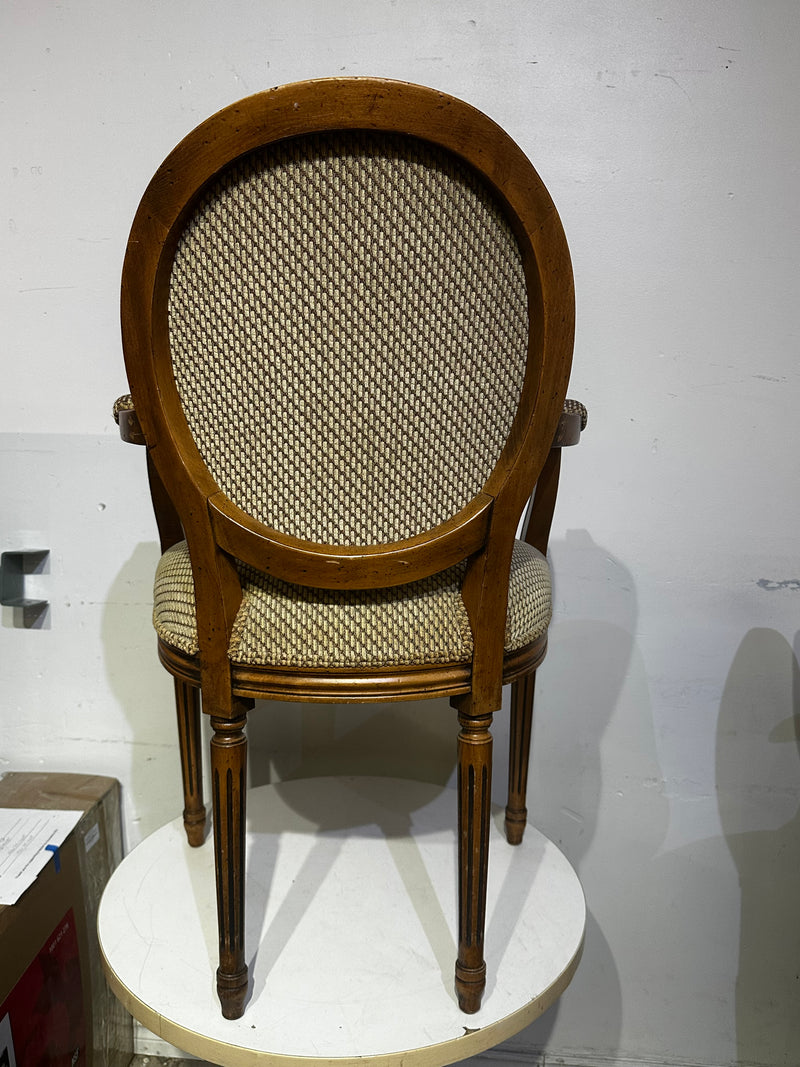 ETHAN ALLEN French Louis XVI Style Balloon Back Arm Chair
