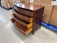vintage federal-style mahogany bowfront chest of drawers