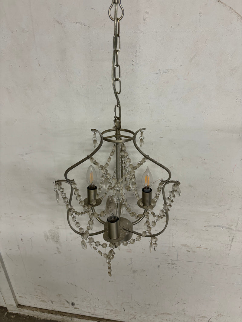 Grey 3 Light Chandelier