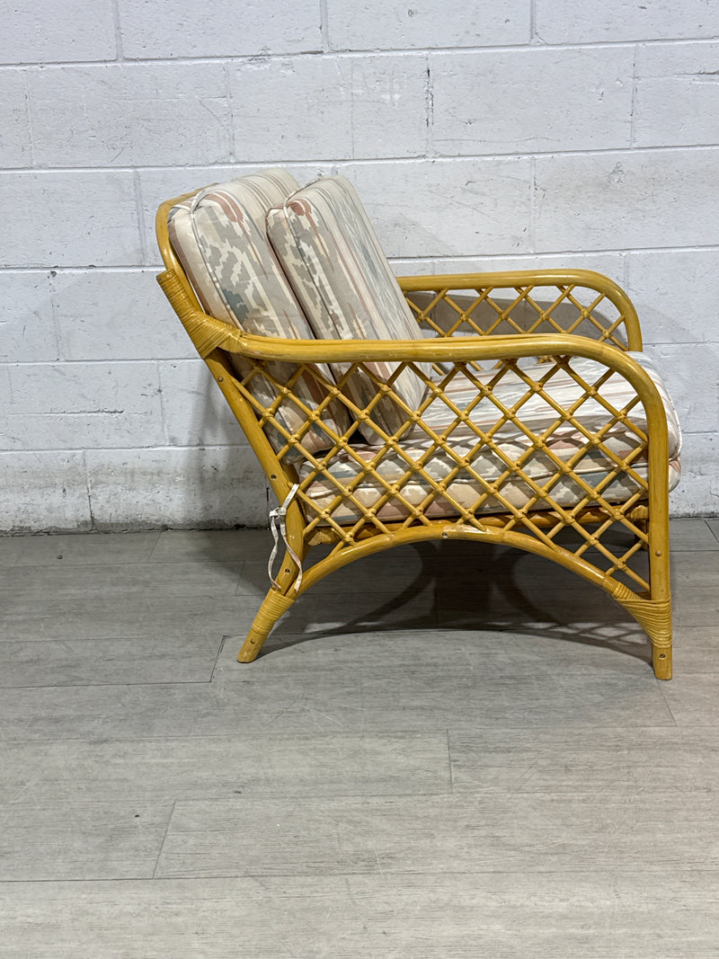 Rattan Bamboo Arm Chair