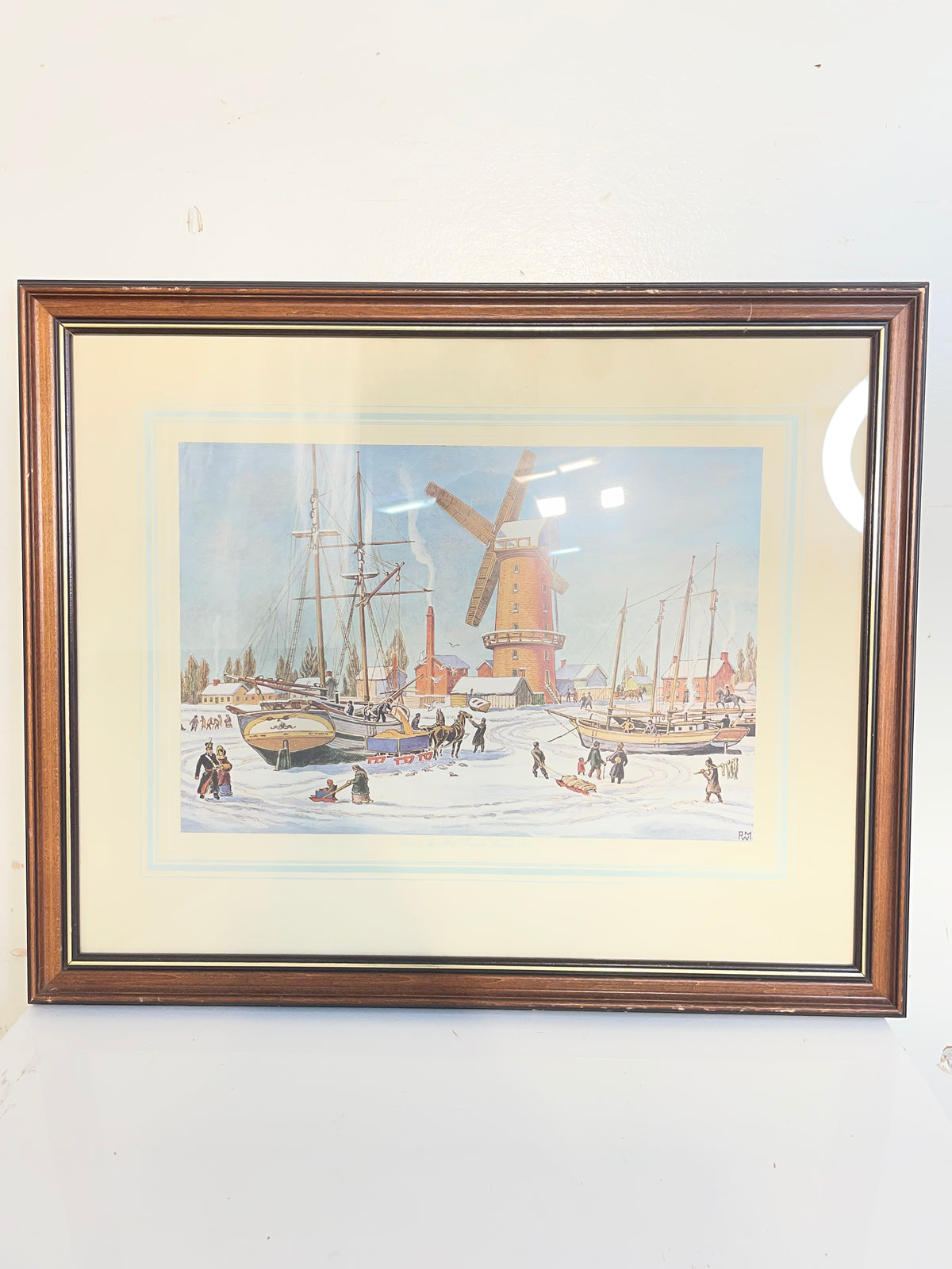 Framed Print of "Grist to the Mill, Winter, 1835" by Rowley W. Murphy