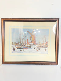Framed Print of "Grist to the Mill, Winter, 1835" by Rowley W. Murphy