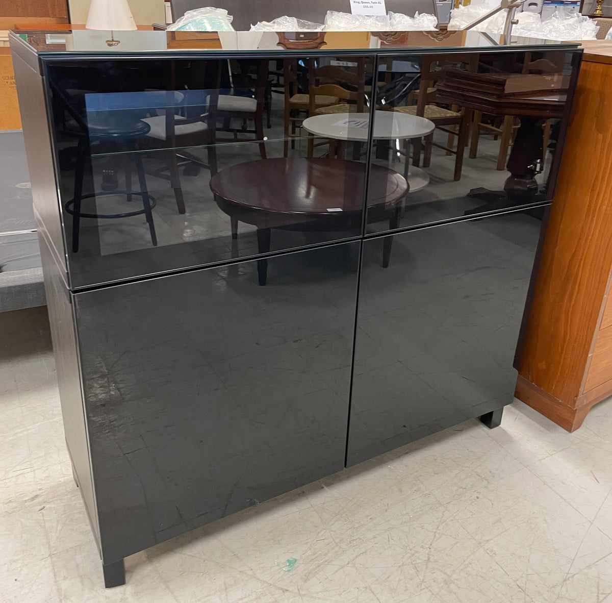 Modern Two-Level Storage Unit in Black