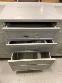 72"W Grey Vanity W/ Quartz Countertop