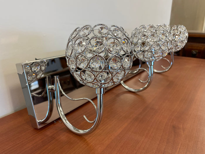 3-lamp Glitter Crystal Sconce