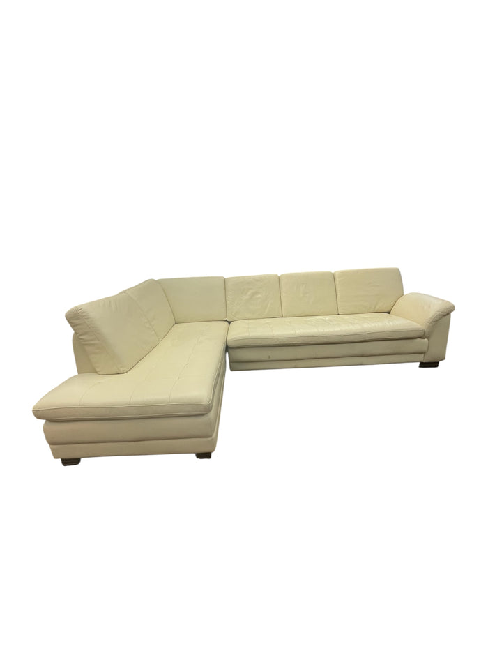 L-Shape Faux Leather Sofa