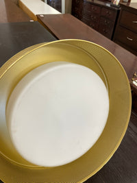 Brass Mesh Semiflush Ceiling Lamp