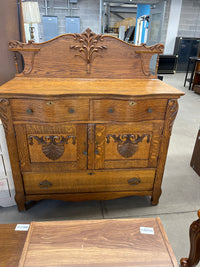 50"W Antique Solid Wood Sideboard