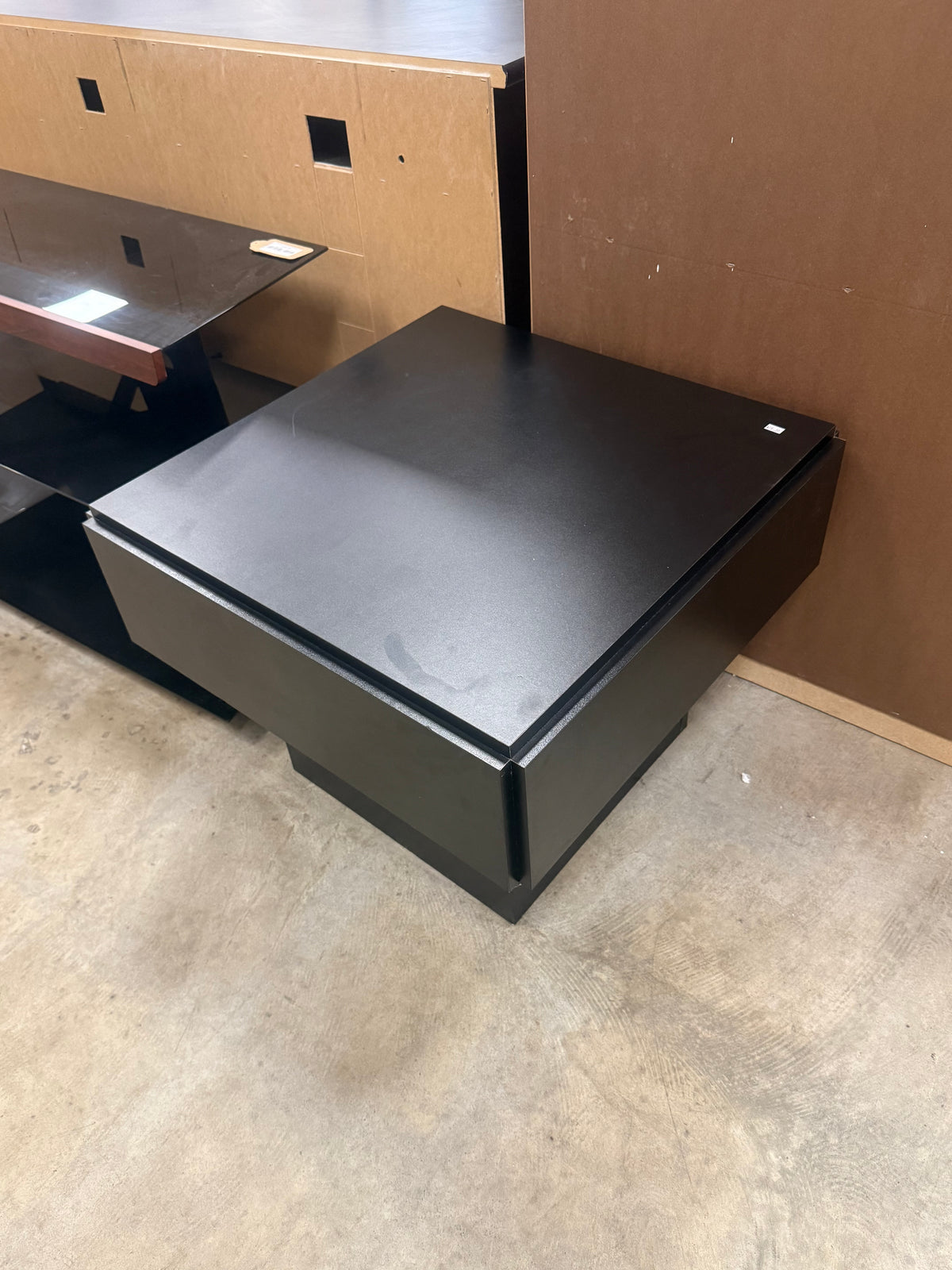Minimalist Black Rectangular Side Table