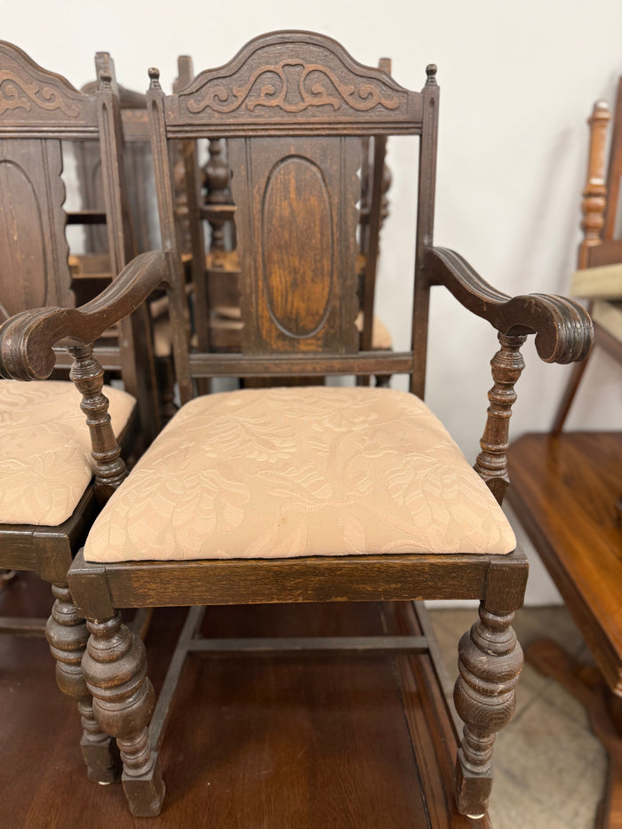 Vintage Jacobean Revival Dining Set