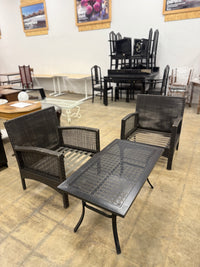 Black Rattan Outdoor Patio Set