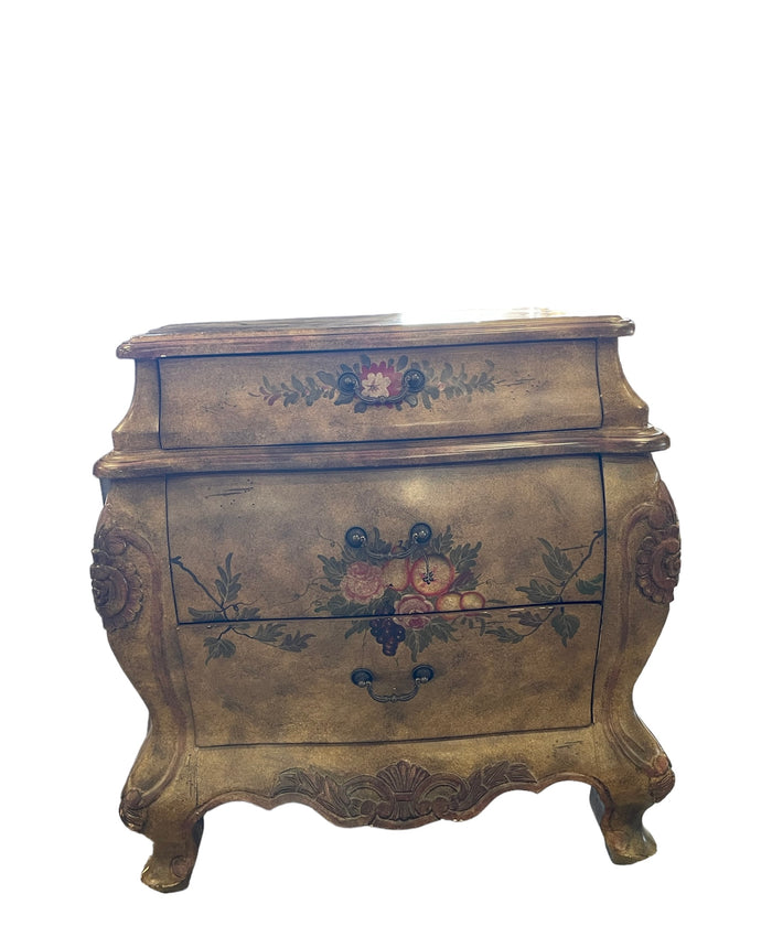 Curvy Floral 3-Drawer Chest